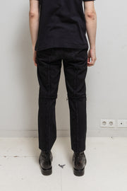 COMME DES GARCONS HOMME - Wide cotton pants with frayed cross seams