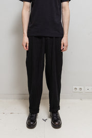 COMME DES GARCONS HOMME - SS00 Linen and wool wrinkled wide pants