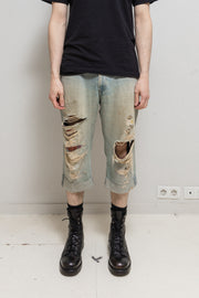 UNDERCOVER - SS05 "But Beautiful II" Wide destroyed jeans with patch details