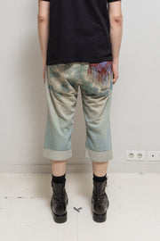 UNDERCOVER - SS05 "But Beautiful II" Wide destroyed jeans with patch details