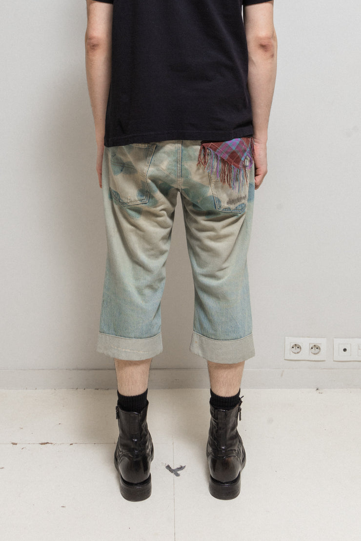 UNDERCOVER - SS05 "But Beautiful II" Wide destroyed jeans with patch details
