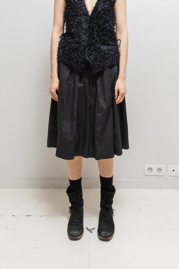 UNDERCOVER x WTAPS - SS00 "Teaser" Pleated midi length skirt with cropped back