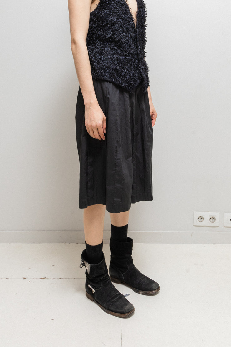 UNDERCOVER x WTAPS - SS00 "Teaser" Pleated midi length skirt with cropped back