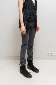 UNDERCOVER - SS03 "SCAB" Slim pants with embellishment details and flap pockets (runway)