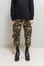 BLACKMEANS - Textured camo pants with dogi zippers