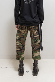 BLACKMEANS - Textured camo pants with dogi zippers