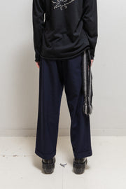 YOHJI YAMAMOTO FOR CENTRAL JAPAN RAILWAY - Uniform pleated navy pants