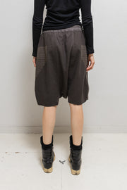 RICK OWENS - FW15 "SPHINX" Virgin wool Pod shorts with sequins details