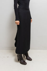 YOHJI YAMAMOTO - FW13 Long wool skirt with back flap details