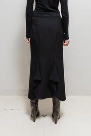 YOHJI YAMAMOTO - FW13 Long wool skirt with back flap details