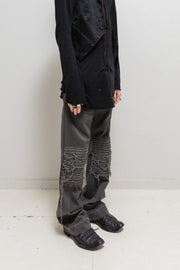 UNDERCOVER - SS02 "The illusion of Haze" Wide cotton pants with hagi knee details