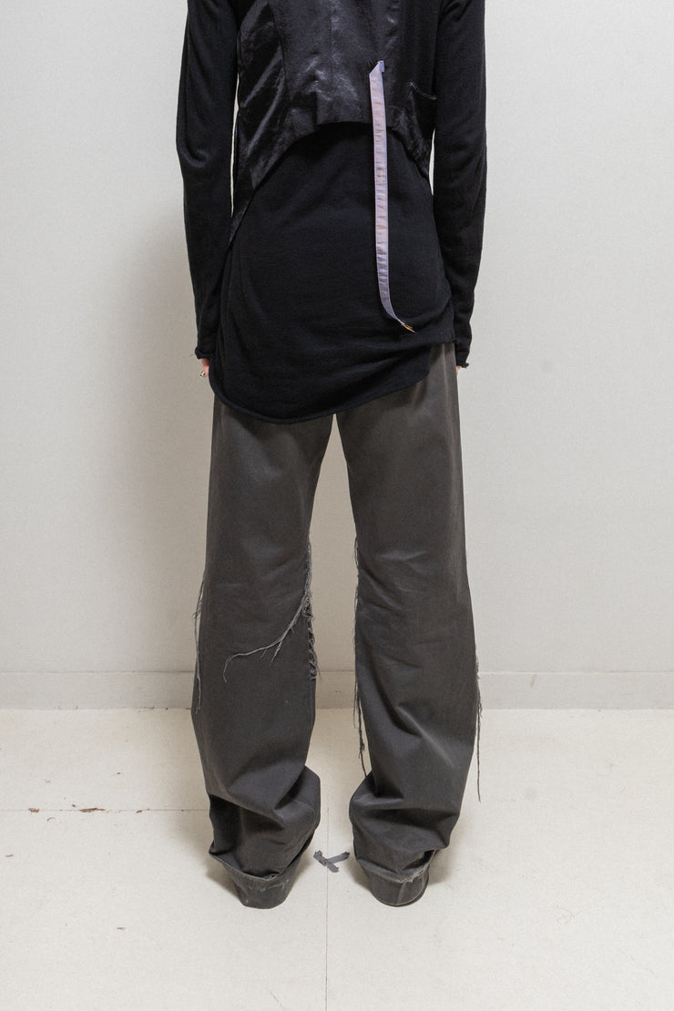UNDERCOVER - SS02 "The illusion of Haze" Wide cotton pants with hagi knee details
