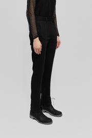 ANN DEMEULEMEESTER - FW20 Slim pants with hook details (runway)