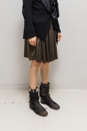 UNDERCOVER - SS04 "Languid" Silky pleated skirt with side waist pocket (runway)