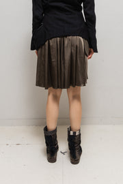 UNDERCOVER - SS04 "Languid" Silky pleated skirt with side waist pocket (runway)