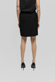 ANN DEMEULEMEESTER - Fleece wool mini skirt with a side pocket