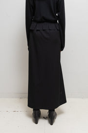 YOHJI YAMAMOTO Y'S - Long wool skirt with waist cutouts
