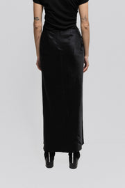 ANN DEMEULEMEESTER - SS96 Cotton blend silky maxi skirt