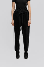 ELENA DAWSON - Thick corduroy pants with a wide waist to tie up with drawstrings