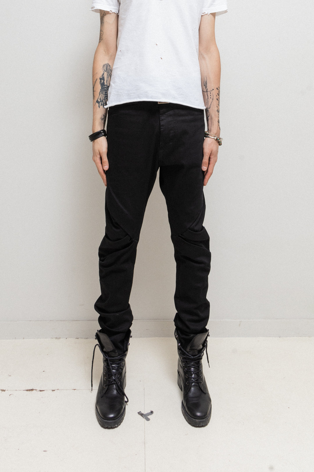 トップス JULIUS _7 Black knit \" silk damage \" Julius Black Damaged Drape Cardigan Julius