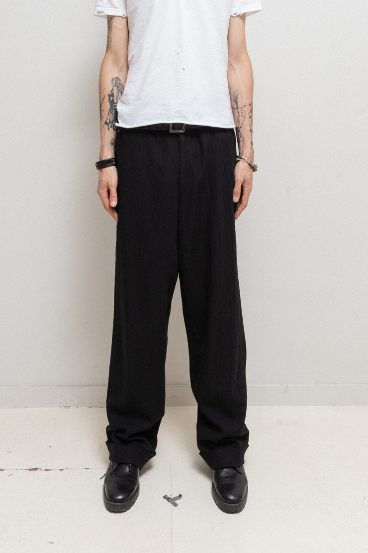 COMME DES GARCONS HOMME - SS00 Wool & linen wide textured pants