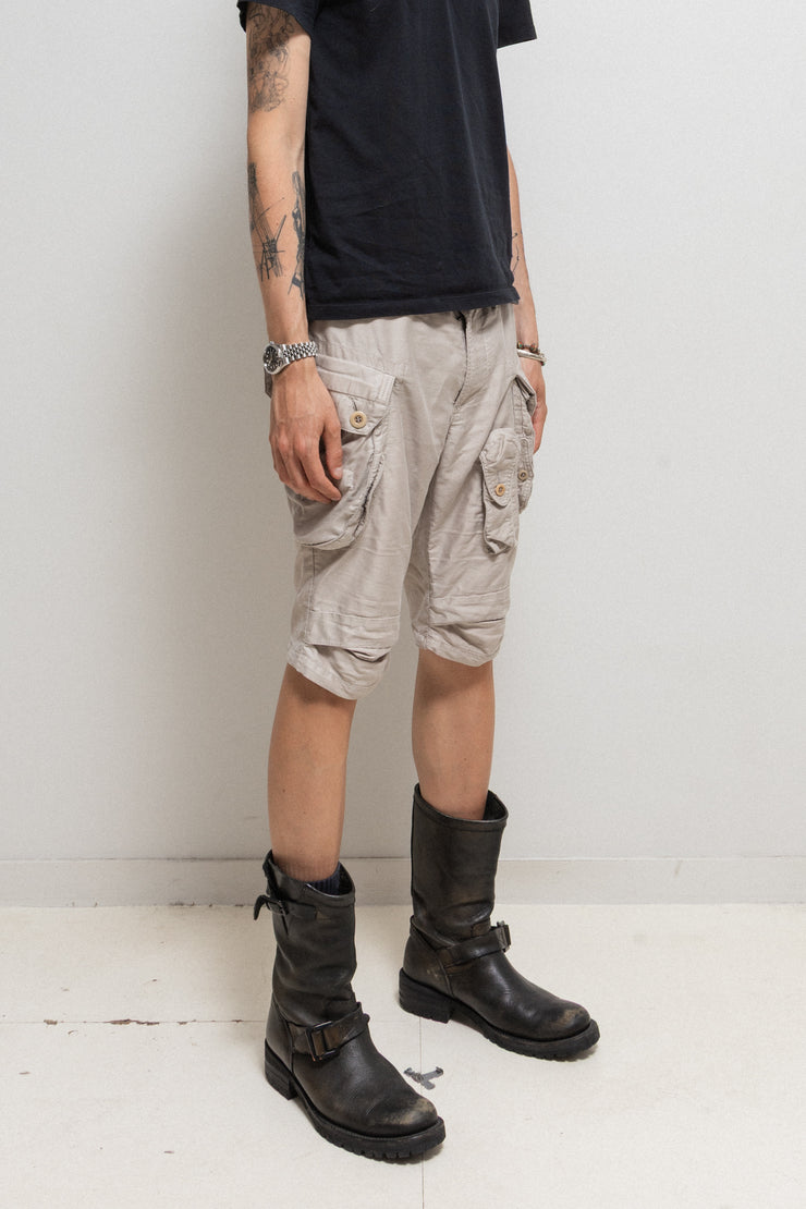 JULIUS 7 - SS10 « Neurbanvolker » Cotton lyocell cargo shorts