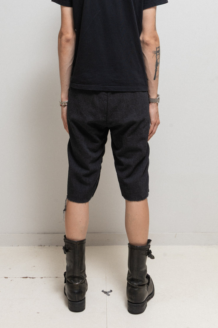 VOLGA VOLGA - Double layer wool and cotton shorts