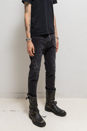 POÈME BOHÉMIEN - Ripped denim pants