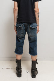 RICK OWENS DRKSHDW - 2007 Washed denim shorts with large pockets