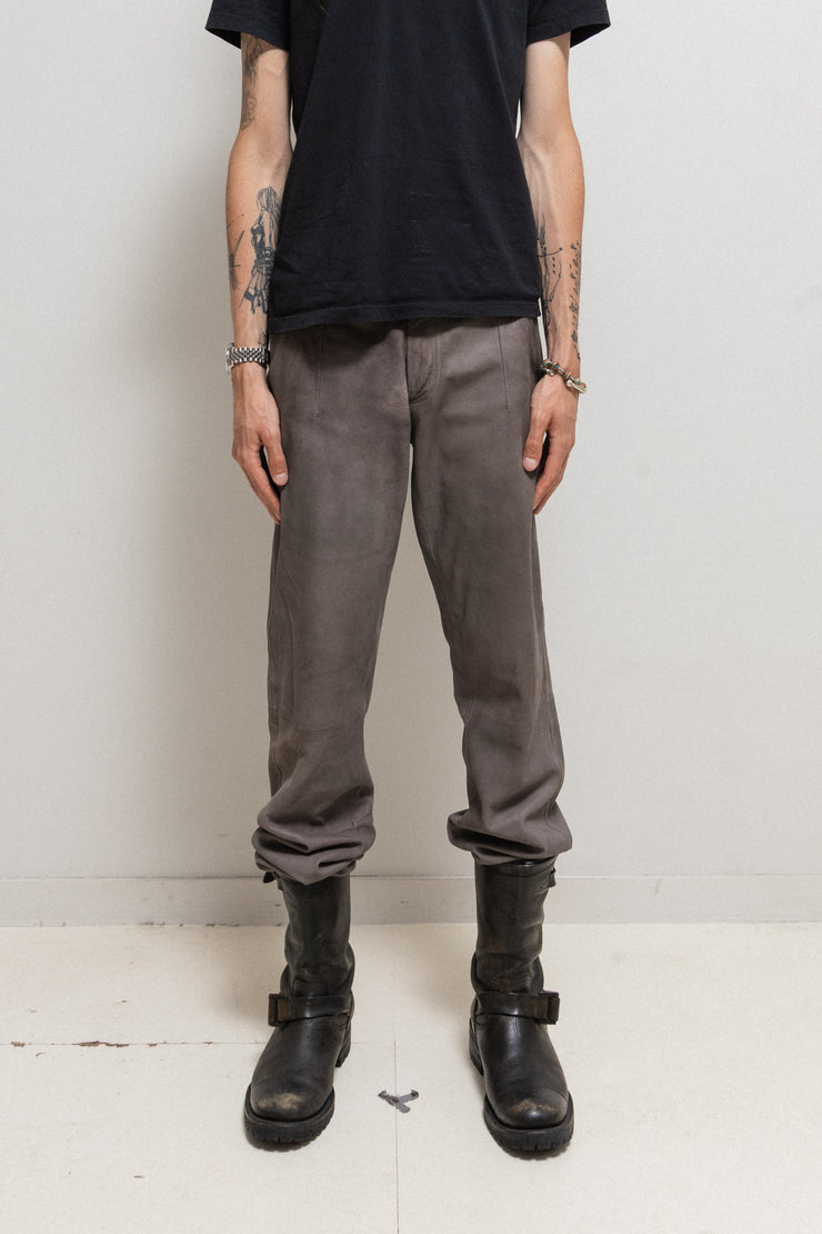 ANN DEMEULEMEESTER - Soft suede leather pants