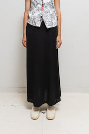 ANN DEMEULEMEESTER - Late 90’s linen and cotton textured skirt