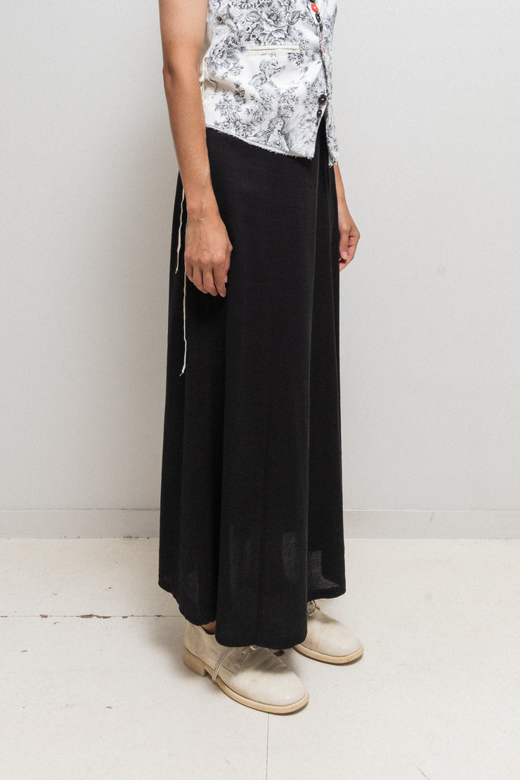 ANN DEMEULEMEESTER - Late 90’s linen and cotton textured skirt