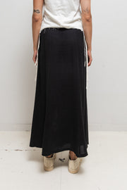 ANN DEMEULEMEESTER - Late 90’s linen and cotton textured skirt