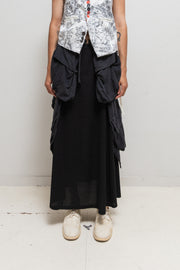 ANN DEMEULEMEESTER - SS04 Cotton skirt with parachute pockets (runway)