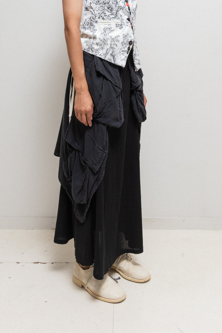 ANN DEMEULEMEESTER - SS04 Cotton skirt with parachute pockets (runway)