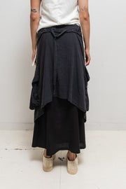 ANN DEMEULEMEESTER - SS04 Cotton skirt with parachute pockets (runway)
