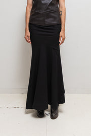 FREDERIK LIEDERLEY - FW23 Extra long siren skirt with patchwork details