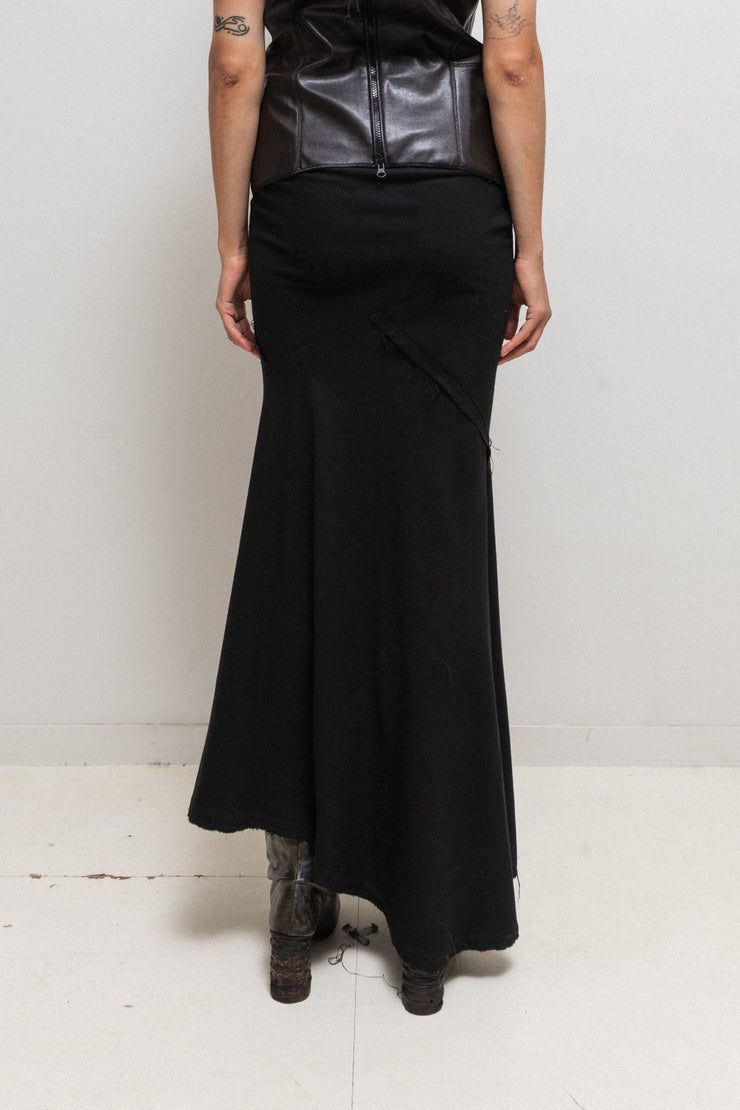 FREDERIK LIEDERLEY - FW23 Extra long siren skirt with patchwork details