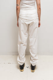 RICK OWENS - SS07 "WISHBONE" Cotton & silk wide milk pants