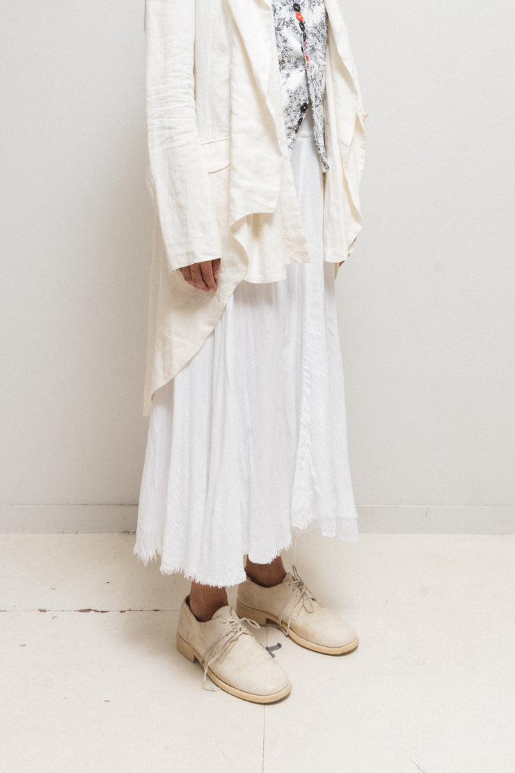 YOHJI YAMAMOTO - FW22 Long cotton skirt with pocket detail (runway)