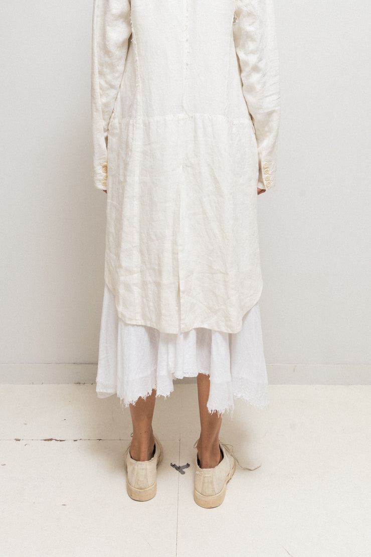YOHJI YAMAMOTO - FW22 Long cotton skirt with pocket detail (runway)