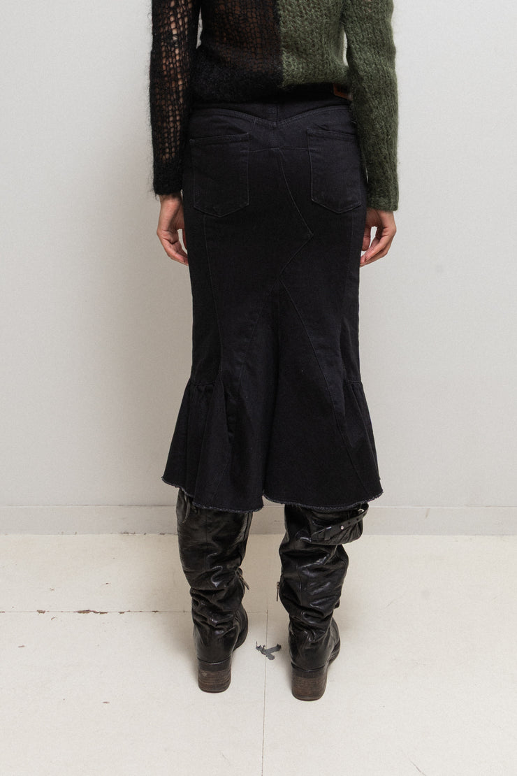 JUNYA WATANABE - FW09 Flared siren denim skirt based on pants