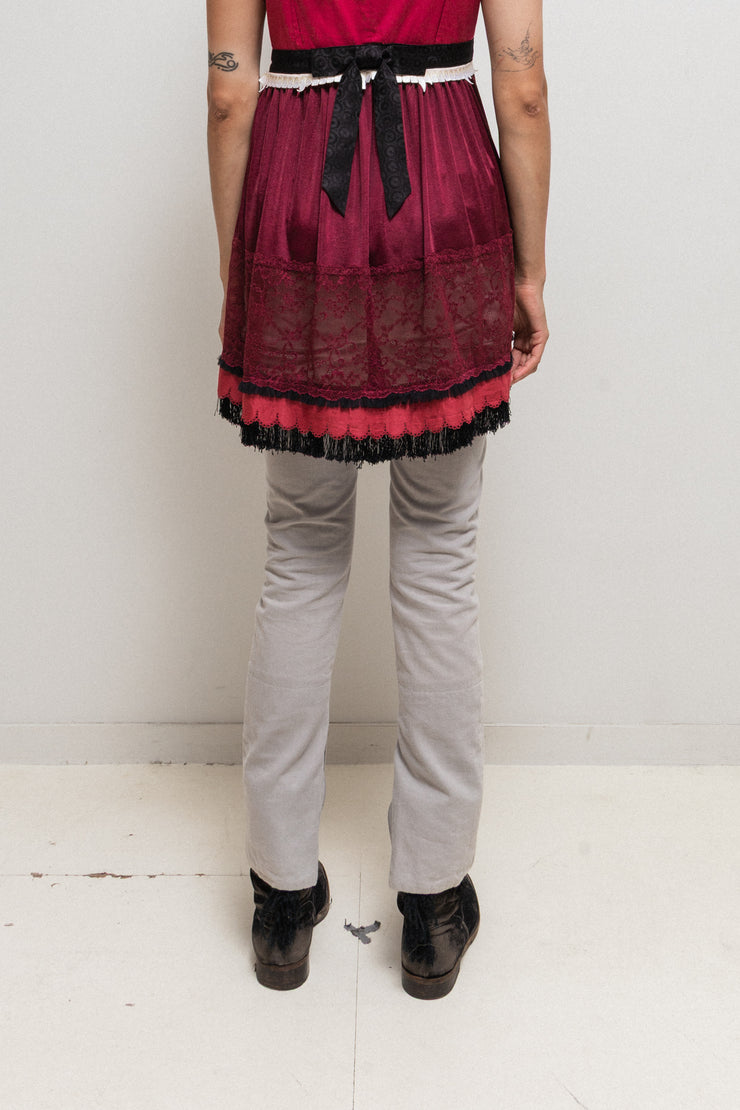 UNDERCOVER - FW04 « But Beautiful » Grey cotton pants with floral lining (runway)