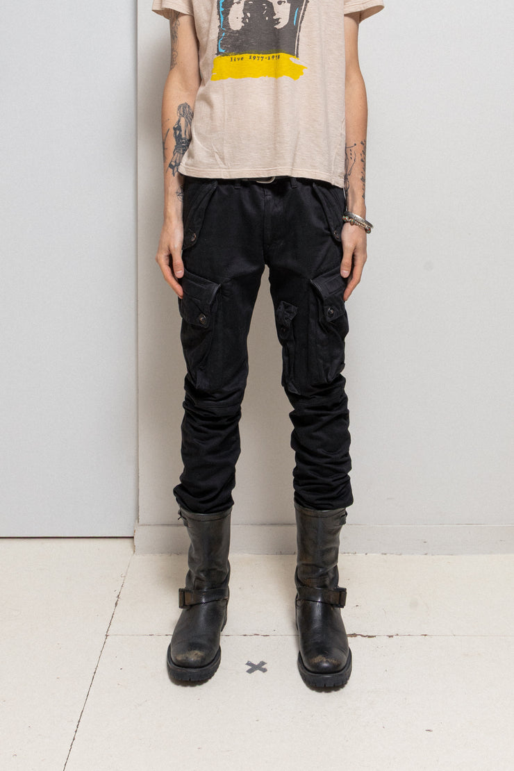 JULIUS 7 - FW09 « Canon_2 protection_ism » Cotton satin slim gasmask pants