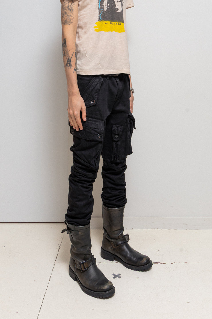 JULIUS 7 - FW09 « Canon_2 protection_ism » Cotton satin slim gasmask pants