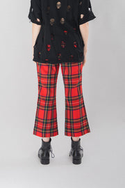 COMME DES GARCONS - FW00 "Hard and forceful" Tartan cropped pants