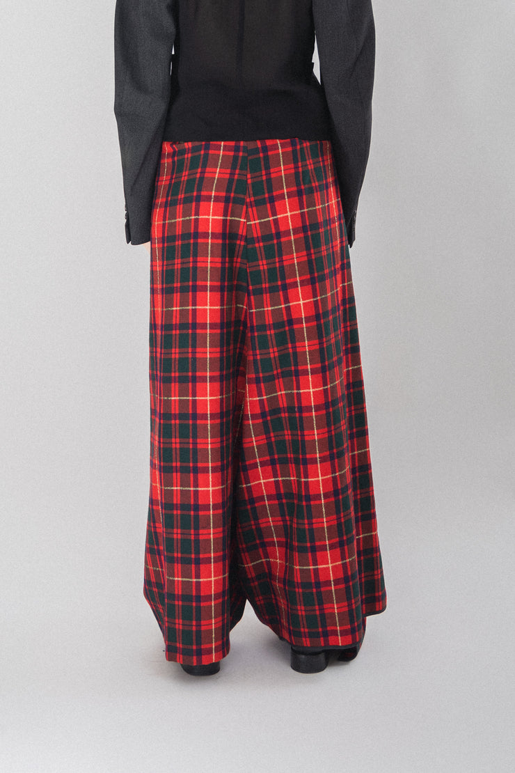 COMME DES GARCONS - FW99 Tartan wrap up skirt pants