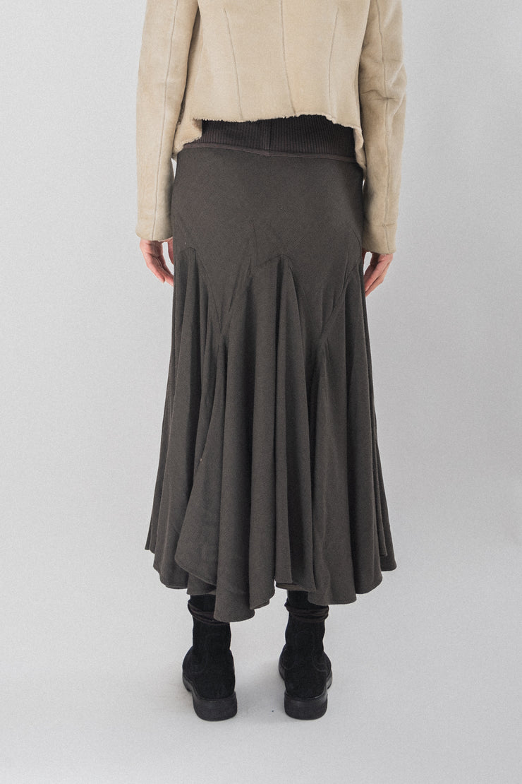 RICK OWENS - FW11 LIMO Long pleated skirt