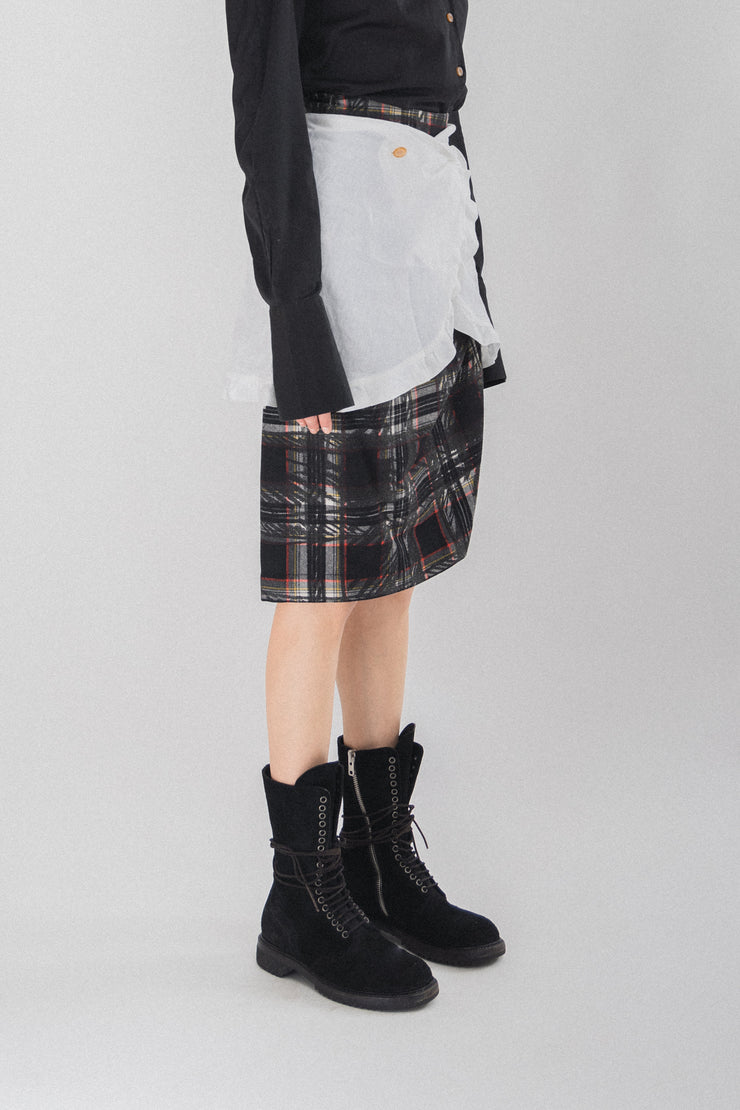 VIVIENNE WESTWOOD - Linen frilled mini skirt (90&