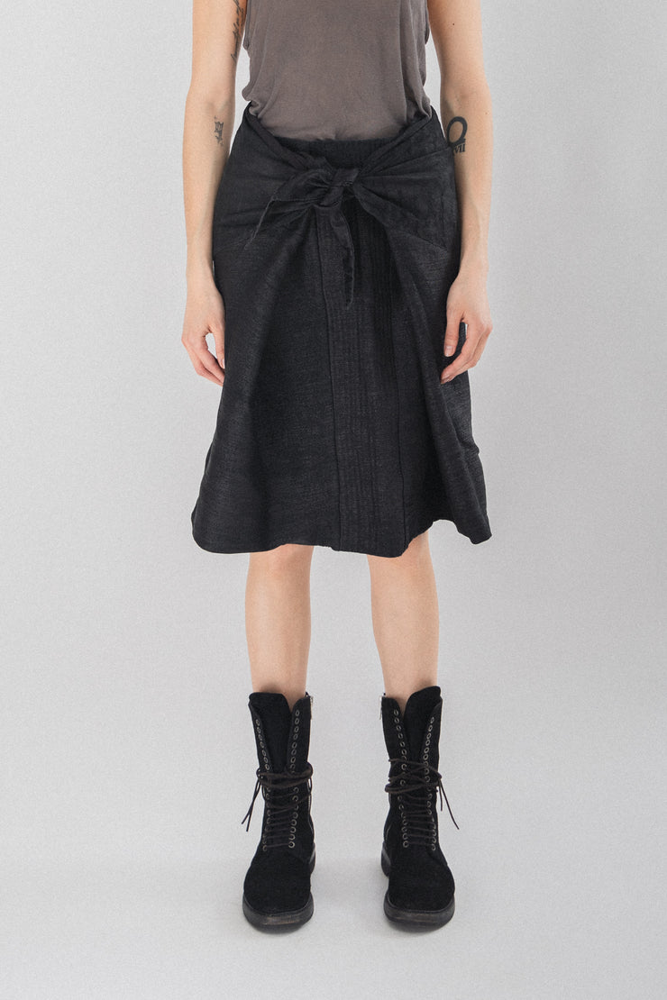 RICK OWENS - SS09 STRUTTER Wrap up skirt with textured panels (runway)